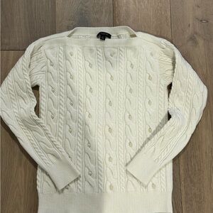 Ann Taylor White Knit Sweater